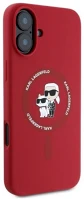 Cg mobile KLHMP16SSCMKCRHR Karl lagerfeld silicone kc heads ring apple iphone 16 hátlap tok, piros kép