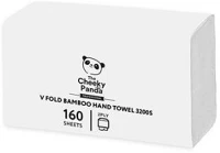 Cheeky panda COR_KHH917 Kéztörlő, bambusz, v hajtogatott, 2 rétegű, 160 lap, 21,5x22,5 cm, fehér kép