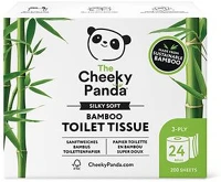 Cheeky panda PFTOILT24 Toalettpapír, bambusz, 3 rétegű, kistekercses, 24 tekercs, fehér kép