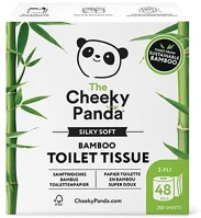 Cheeky panda PFTOILT48 Toalettpapír, bambusz, 3 rétegű, kistekercses, 48 tekercs, fehér kép