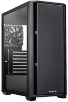 Chieftec AS-02B-TG-OP Ház pro midi, atx, tápegység nélkül, fekete, üvegfalú kép