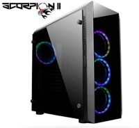 Chieftec GL-02B-OP Scorpion ii midi tower fekete kép
