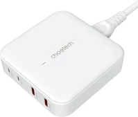 Choetech 2*USB-C+2*USB-A Deskop charger  ,  2x usb-c, 2x usb-a, gan, 100w (white) kép