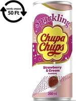 Chupa chups 30.02055 Üdítőital szénsavas  eperkrém 250 ml kép