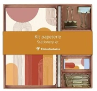 Clairefontaine 116071C Kollekció  terracotta, jegyzetfüzet, ceruza, binder csipesz, kapocs, radír kép