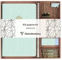 Clairefontaine 116095C Kollekció  inspire jegyzetfüzet, ceruza, binder csipesz, kapocs, radír kép