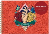 Clairefontaine 116218C Művészeti rajztömb  frida kahlo a/5 30 lap 180g, spirálos, fekvő kép