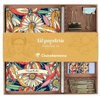 Clairefontaine 116231C Kollekció  frida kahlo jegyzetfüzet, ceruza, binder csipesz, kapocs, radír kép