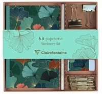 Clairefontaine 116247C Kollekció  gaia kék jegyzetfüzet, ceruza, binder csipesz, kapocs, radír kép