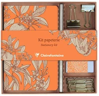 Clairefontaine 116350C jardin des sens jegyzetfüzet, ceruza, binder csipesz, kapocs, radír kép