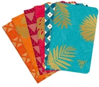 Clairefontaine 194006C Füzet  neo deco mid-season 11x17 cm, 48 lapos, vonalas, puha fedeles, vegyes kép