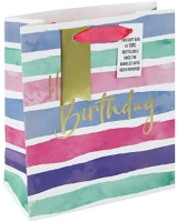 Clairefontaine 33961-3C Dísztasak /eurowrap 21,5x25,3 cm csíkos hbd női kép