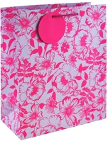 Clairefontaine 35456-2C Dísztasak /eurowrap 26,5x33 cm kraft, rózsaszín virágos kép