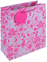 Clairefontaine 35456-3C Dísztasak /eurowrap 21,5x25,3 cm kraft, rózsaszín virágos kép