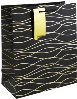 Clairefontaine 35477-2C Dísztasak /eurowrap 26,5x33 cm fekete geo kép