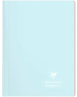 Clairefontaine 376772C Spirálfüzet  koverbook blush a/4 80 lapos pp borítású vonalas jégkék kép