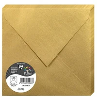 Clairefontaine 50083C Boríték  pollen 16,5x16,5 cm enyvezett arany kép