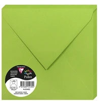 Clairefontaine 5543C Boríték  pollen 16,5x16,5 cm enyvezett intenzív zöld kép