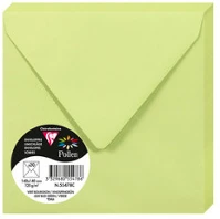 Clairefontaine 55478C Boríték  pollen 14x14 cm enyvezett levélzöld kép