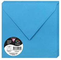 Clairefontaine 5553C Boríték  pollen 16,5x16,5 cm enyvezett türkizkék kép