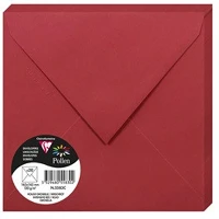 Clairefontaine 5583C Boríték  pollen 16,5x16,5 cm enyvezett intenzív vörös kép