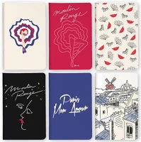 Clairefontaine 812431C Jegyzetfüzet  moulin rouge 7,5x12cm, 24 lapos, sima, vegyes minta kép