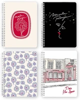 Clairefontaine 812434C Jegyzetfüzet  moulin rouge a/5, spirálos, 74 lapos, vonalas, vegyes minta kép