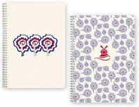 Clairefontaine 812435C Jegyzetfüzet  moulin rouge a/4, spirálos, 74 lapos, vonalas, vegyes minta kép