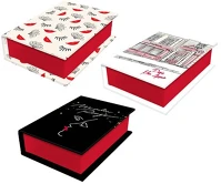 Clairefontaine 812447C Doboz  moulin rouge, 9,5x6,5x3cm, vegyes színekben kép