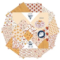 Clairefontaine 95379C Origami  60 lap, 3 méret, ősz kép