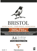 Clairefontaine 96173C Művészeti rajztömb  bristol a/4 20 lap 205g ragasztott fehér kép