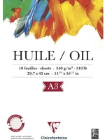 Clairefontaine 96316C Művészeti rajztömb  oil a/3 10 lap 240g olajfestékhez kép