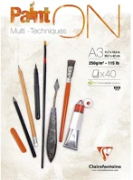 Clairefontaine 96536C Művészeti rajztömb  painton a/3 40 lap 250g ragasztott fehér enyhén szemcsés kép