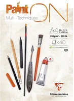 Clairefontaine 96537C Művészeti rajztömb  painton a/4 40 lap 250g ragasztott fehér enyhén szemcsés kép