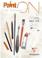 Clairefontaine 96538C Művészeti rajztömb  painton a/5 40 lap 250g ragasztott fehér enyhén szemcsés kép