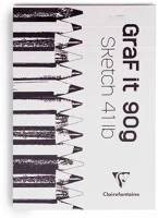 Clairefontaine 96621C Művészeti rajztömb  grafit a/5 80 lap 90g ragasztott fehér sima kép