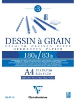 Clairefontaine 96624C Művészeti rajztömb  a/4 30 lap 180g ragasztott fehér kép