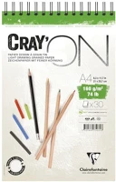 Clairefontaine 975031C Művészeti rajztömb  crayon a/4 30 lap 160g spirálos fehér kép