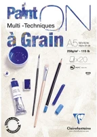 Clairefontaine 975048C Művészeti rajztömb  painton a/5 20 lap 250g ragasztott fehér sima/szemcsés kép