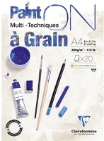 Clairefontaine 975049C Művészeti rajztömb  painton a/4 20 lap 250g ragasztott fehér sima/szemcsés kép