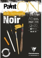 Clairefontaine 975168C Művészeti rajztömb  painton a/5 20 lap 250g ragasztott fekete enyhén szemcsés kép