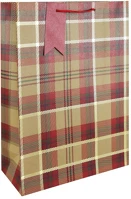 Clairefontaine X-31319-1WC Dísztasak /eurowrap 33x45,5 cm karácsonyi kockás kraft kép