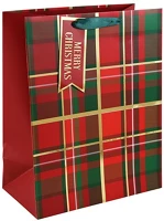 Clairefontaine X-34084-2C Dísztasak /eurowrap 26,5x33 cm karácsonyi kockás kép