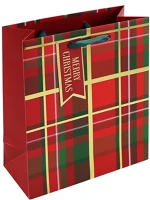 Clairefontaine X-34084-3C Dísztasak /eurowrap 21,5x25,3 cm karácsonyi kockás kép