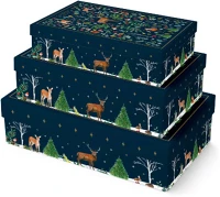 Clairefontaine X-35906-BXC Díszdoboz /eurowrap woodland sötétkék, 3 db kép