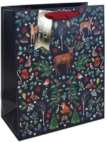 Clairefontaine X-36017-2C Dísztasak /eurowrap 26,5x33 cm woodland sötétkék kép
