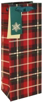 Clairefontaine X-36154-4C Dísztasak /eurowrap 12,7x35,5 cm boros, karácsonyi kockás kép