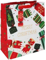 Clairefontaine X-36163-3C Dísztasak /eurowrap 21,5x25,3 cm merry christmas fehér kép