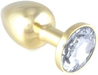 Clear H05RIM0007985 Butt plug metal with crystal kép