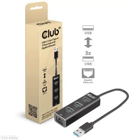 Club 3d 3D USB HUB - CSV-1430A Usb hub - csv-1430a (3.2 usb-a to 3xusb-a, rj45) kép